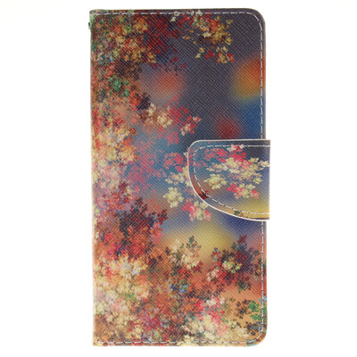 

Colorful flowers Design PU Leather Flip Cover Wallet Card Holder Case for HUAWEI P9