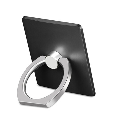 

YUEER YUEER mobile phone portable bracket metal finger buckle bracket creative accessories car lazy stent for iPhone 6S Samsung Huawei&other mobile black