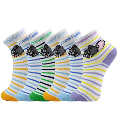 

Jingdong supermarket] TOM and JERRY / children socks baby cartoon combed cotton socks 6 double loaded 18-20CM