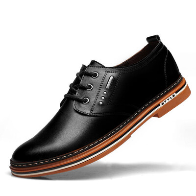 

Precentor Men&39s Leather Shoes Business Casual Shoes Men&39s England Band Low Low Board Shoes Male 5588 Black 41