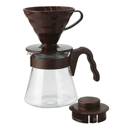 

HARIO Japan imported heat-resistant glass filter coffee pot set VCSD-02CBR brown