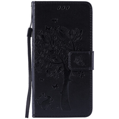 

Black Tree Design PU Leather Flip Cover Wallet Card Holder Case for SONY M4