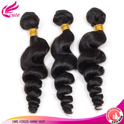 

8A Brazilian Virgin Hair Loose Wave Remy Human Hair Extension Brazillian Loose Wave Human Hair Grace Hair Products 3 Bundles