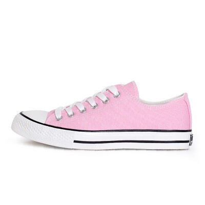 

Backrest warrior female spring&summer new color canvas shoes low to help bright canvas shoes sisters section canvas shoes lace with casual shoes students flat bottom shoes WXY-391T pink 39