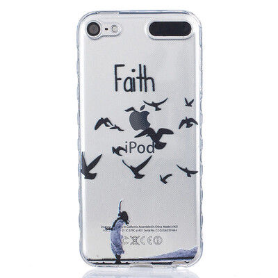 

Woman birdie Pattern Soft Thin TPU Rubber Silicone Gel Case Cover for iPod Touch 56