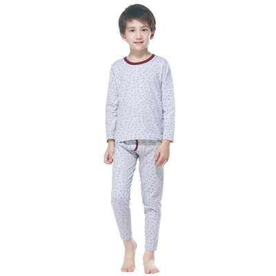 

Red beans (Hodo) children's underwear suit men's large children 95% cotton Qiqiqiu pants home service pajamas HD6017 red wine 130