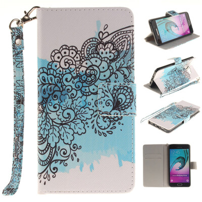 

Butterfly flowers Design PU Leather Flip Cover Wallet Card Holder Case for SAMSUNG GALAXY A3 2016A310