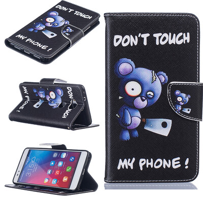 

Blue bear Design PU Leather Flip Cover Wallet Card Holder Case for HUAWEI Honor 5X
