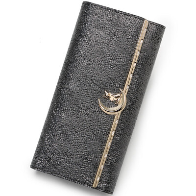 

Gold fox (FOXER) cowhide female wallet long wallet ticket big three fold lady wallet drawing 218008F8P pink