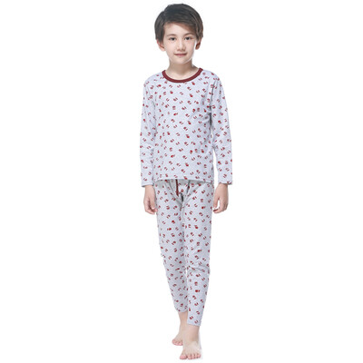 

Red beans (Hodo) children's underwear set male middle child 95% cotton autumn clothes Qiuku home service pajamas HD6017 brown 110