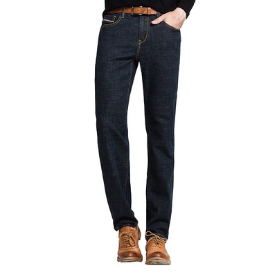 

Pierre cardin (pierre cardin) 203682-0800 осенне-зимняя толстая вода промытая хлопковая бомба случайные прямые эластичные мужские джинсы 33 ярда синий черный