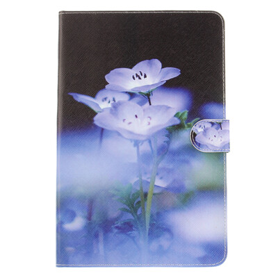 

Blue flower Style Embossing Classic Flip Cover with Stand Function and Credit Card Slot for SAMUSNG GALAXY Tab A 10.1 P580N