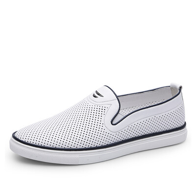 

Caesar Great CAESAR Men Casual Peas Британские дышащие ленивые туфли белые 42 ярда
