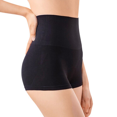 

MD underwear ladies bamboo fiber breathable seamless waist hip body underwear high waist flat pants postpartum self-cultivation sexy lumbar pants black