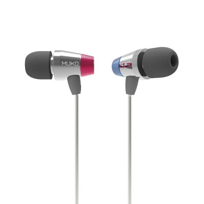 

MUKO GD750 fever grade in-ear music headphones three adjustable sound control knob optional sound mode titanium gray