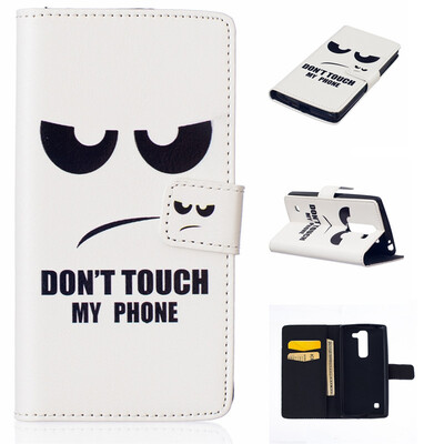 

Eye Design PU Leather Flip Cover Wallet Card Holder Case for LG Spirit H422