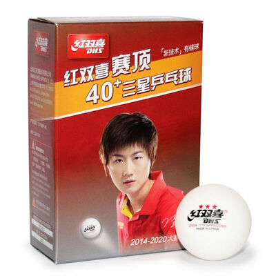 

Red Double Happiness (DHS) Match White Samsung 40mm + Table Tennis CD40A (six with a stitch)