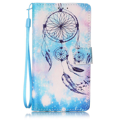 

Blue Wind Chime Design PU Leather Flip Cover Wallet Card Holder Case for HUAWEI P9LITE
