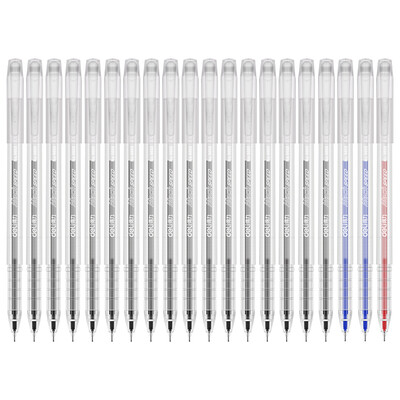 

Deli 05mm full needle pen water pen signature pen suit 20pcs box 17 black 2 blue 1 red 33110