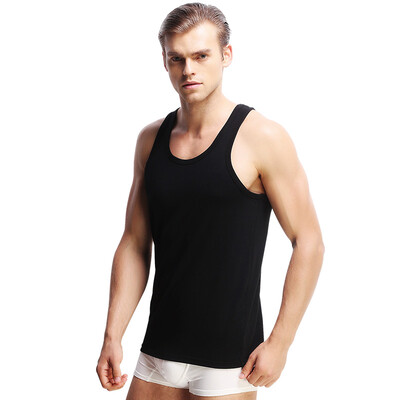 

【Jingdong Supermarket】 Hengyuan Xiang Vest Men's elastic cotton Slimming shirt sports sweat pearl blue 2 pieces installed 180/105