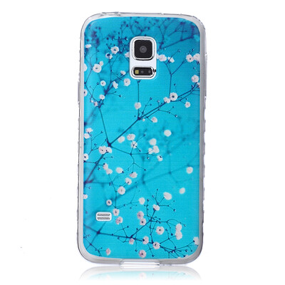 

Plum blossom Pattern Soft Thin TPU Rubber Silicone Gel Case Cover for SAMSUNG GALAXY S5 Mini