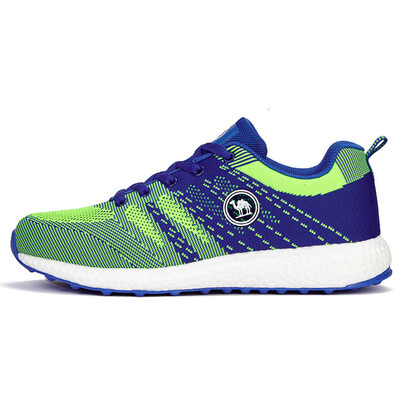 

Camel brand running shoes male outdoor sports wear damping lightweight lace W632361145 blue / green 42