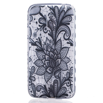 

Black Rose Pattern Мягкий тонкий ТПУ Резиновая крышка силиконовый гель чехол для Moto G4/G4 Plus