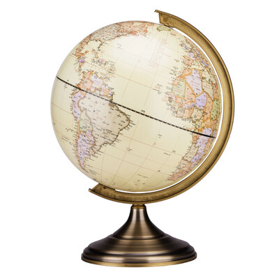 

Deli 2179 double-sided scale 32cm world globe business gifts home furnishings ornaments yellow