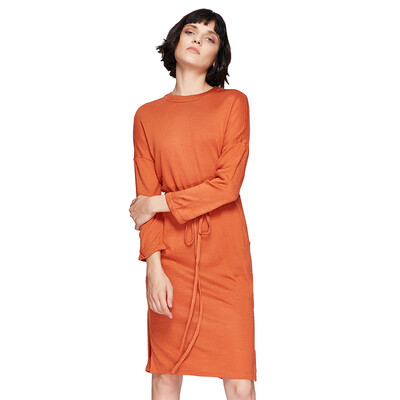

UR Charm Women &39s Women&39 s Simple Round Shirt Blanket Knit Dress WG42R7BN0001 Orange Red S