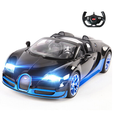 

Rastar 1:14 Радиоуправляемый автомобиль Модель спортивного автомобиля для мальчиков 70440 черный и синий