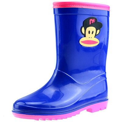 

【Jingdong supermarket】 PaulFrank mouth monkey children's rain boots men and women baby rain boots fashion shoes PF1003 treasure blue 26 yards