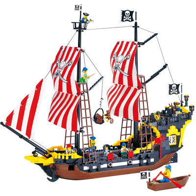 

Enlightenment (ENLIGHTEN) Building Blocks Pirate Series Stereo Trick Children's Puzzle Boy Toy Black Pearl No. 308