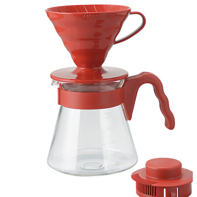 

HARIO Japan imported heat-resistant glass filter coffee pot set VCSD-02CBR brown