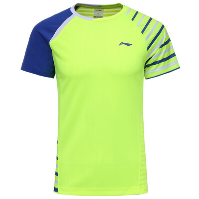 

Li Ning LI-NING AAYL117-2 Badminton Men&39s T-shirt Fluorescent bright green XXL