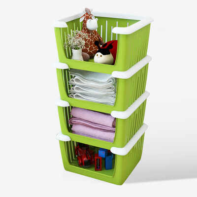 

SHUAILI 4 tiers plastic kitchen storage rack shelf bracket