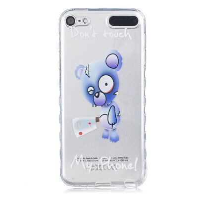 

Blue bear Pattern Soft Thin TPU Rubber Silicone Gel Case Cover for iPod Touch 56