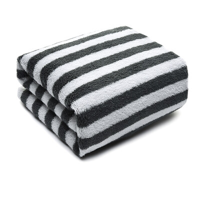 

Large bed DAPU towel home textiles category A bath towel 32 Xinjiang Avati bath towel color yarn yarn yarn striped cotton towel light gray 530g Article 70 140cm