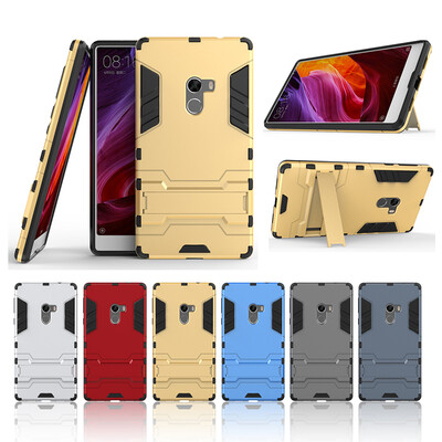 

Gold Slim Robot Armor Kickstand Shockproof Hard Rugged Rubber Back Case For XIAOMI MIX