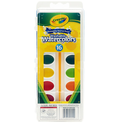 

Painted Crayola 16 color can be washed solid pigment 53-0555