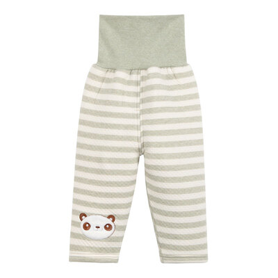 

Xin Song baby color cotton warm dual-use crotch belly pants newborns autumn and winter thickening color cotton underwear pants natural green panda D022B73 / 47