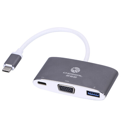 

Акихабара (CHOSEAL) QD6303 USBType-C включить USB3.0 Hub RJ45 Ethernet портов музыки, как телефон Apple Macbook многофункциональный конвертер (черный)