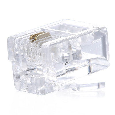 

AMPCOM (engineering) 6P4C telephone crystal head 4 core 2 core pure copper gold plated RJ11 voice telephone line connector 100 / bag