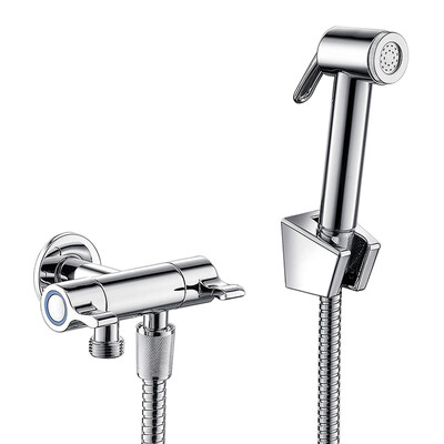 

KIOOO K0OO14 toilet spray gun gown toilet toilet toilet pressurized faucet rinse set bathroom three-way angle valve into the second out of 4 points