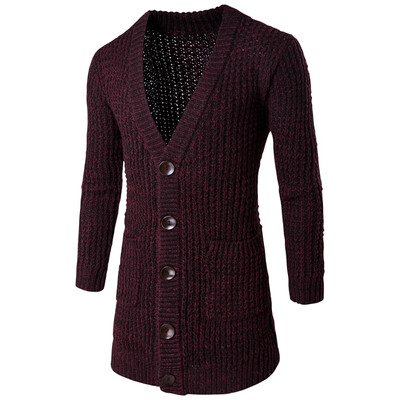 

Men Casual Long Sweater Coat Winter Warm Cardigan