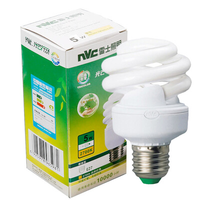 

Jingdong Supermarket] NVC lighting (NVC) energy-saving lamps E27 big mouth spiral 5W2700K incandescent light (yellow