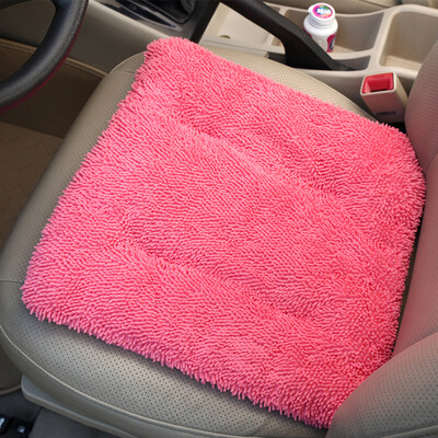 

Yuhuaze chenille cushion two-piece winter soft warm thickened wool cushion home office sofa cushion pink