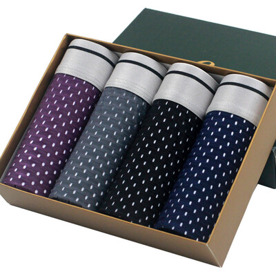 

[Jingdong supermarket] Langsha men's underwear mesh breathable bamboo fiber flat underwear four gift box 170 / L