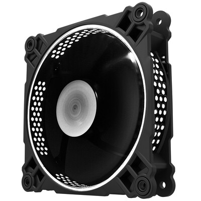 

(JCMSBO) FR-201P-Hyun белый 12CM вентилятор шасси (12CM / белый светодиод / PWM контроль температуры / вентилятор радиатора / двойной шарик / материнская плата интерфейс 4PIN)