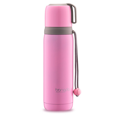 

Jingdong Supermarket] Bangda vacuum insulation cup outdoor sports portable rope men and women children's insulation Cup pink 500ml