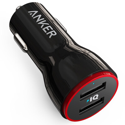 

Anker 2USB One Twenty 12W Dual Car Charger / Car Charger / Power Phone Universal 2.4A Fast Charge For Apple / Samsung / Millet / Huawei / Flat White